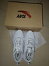 安踏运动鞋女鞋皮网面透气软底轻便防泼水跑步鞋缓震旅游休闲鞋子 【皮面防泼水】安踏白/淡灰-4 35.5 5/(35.5码) 实拍图