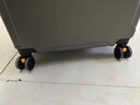 欧遥行李箱可上飞机小型登机箱男士商务出差皮箱子结实耐用铝框拉杆箱 深灰色【USB充电口+侧挂钩】 28英寸 【终身质保+备用轮+箱套】 实拍图