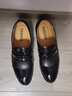 觅艳男士商务正装内增高皮鞋男透气韩版真皮休闲英伦男鞋子青年结婚鞋 黑色（平跟款） 39 实拍图