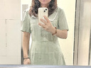 betu百图女装连衣裙小香风格纹翻领裙子夏中长款连衣裙女2204T77 豆绿色 XS 实拍图