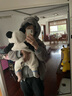 papa爬爬秋冬新款男女宝宝动物造型爬服抱抱绒连体衣婴儿保暖哈衣 黑色 73cm 实拍图
