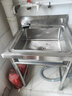析沐不锈钢水槽商用单槽洗菜盆样式洗碗池简易洗菜池饭店厨房一体盆 50*50*80单池【全套配件加厚款】 加厚不锈钢 实拍图