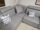 创繁现代可拆洗布艺沙发简约客厅小户型免洗科技布沙发组合家具 六件套+茶几电视柜 乳胶+海绵座包/科技布 实拍图