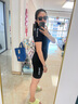 XBIONIC优能速跑4.0女士压缩衣跑步运动短袖紧身T恤吸湿排汗速干衣 猫眼黑/极地白 L 实拍图