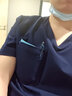 乐倍康洗手衣男女刷手服长短袖医生服弹力护士服工作服定制口腔美容牙科 藏蓝色-男款短袖（无肩扣） 2XL 实拍图