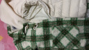 鸭鸭（YAYA）羽绒服女中长款冬季新款韩版加厚格子大衣保暖外套真两件XB 绿色 155/S 晒单实拍图