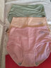 浓琪儿3条装内裤女纯棉抗菌高腰日系少女收腹透气女士内裤 3条装（绿色+肤色+粉色） 2XL （适合130-150斤） 实拍图
