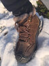 骆驼（CAMEL）冬季新款雪地靴羊毛加绒厚底磨砂牛皮保暖城市户外徒步鞋男靴 G13W307076 暗棕 42 实拍图