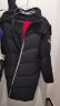 诺帝卡（NAUTICA）女装秋冬新款经典纯色可拆卸帽长款羽绒服女14JO10 0TB黑色(214) M 晒单实拍图