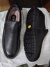 老人头男鞋春秋季商务休闲皮鞋男厚底防滑套脚中年爸爸鞋真皮加绒特大码 黑色加绒款 43 实拍图