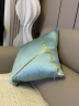 La Torretta 抱枕靠垫 办公室腰枕靠枕床头简约可拆提花洗刺绣沙发垫 蓝 实拍图