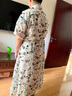 ac mmng品牌碎花真丝连衣裙女2026新款夏季杭州高端精致收腰显瘦桑蚕丝裙 黑色 M （建议80-98斤左右） 实拍图
