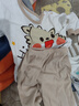 迪迪熊日记（DIDIXIONGRIJI）2件装儿童套装长袖秋衣秋裤纯棉婴儿衣服一岁小孩衣服男女童春装 长袖套装(小咖龙+咖色条纹熊) 73 cm(12M) 实拍图
