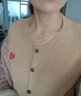 中国珠宝生日纪念礼物  黄金吊坠女款足金四叶草吊坠项链锁骨链生日 实拍图