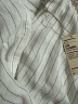 无印良品（MUJI）女式 麻 水洗 立领 七分袖罩衫女士汉麻衬衫衬衣夏季款 BC2JJA4S 米白色条纹 S （155/80A） 晒单实拍图