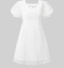 太平鸟夏季新款白色连衣裙泡泡袖法式浪漫小个子碎花裙 白色 M 晒单实拍图