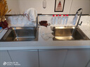 惜度304不锈钢厨房水槽小单槽小户型洗菜盆一体洗碗槽洗衣池S4640 带溢水单品标配下水 460*400*200mm 实拍图