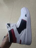 李宁男鞋板鞋休闲鞋男春秋季高帮新款耐磨防滑革面轻质滑板鞋运动鞋子  标准白/ 公牛红 43.5 实拍图