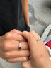 MZMZ铂金情侣戒指男pt950白金订结求婚时尚钻戒情人节520礼物送女友 本地仓当/次日达-轻奢活口情侣戒指 实拍图