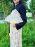 葆氏扇子中国风折扇女士绢布古典扇子夏季汉服旗袍拍照便携折叠 实拍图
