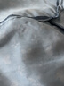 COCOBELLA渲染牛仔色印花衬衫裙女秋丝滑缎面通勤连衣裙FR922 蓝色 L 实拍图