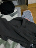 地潮男韩版休闲牛仔裤子男春夏季新款青少年潮流百搭修身小直筒九分裤男 黑灰色【显高松紧腰抽绳】 L 实拍图