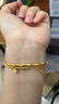 明牌珠宝青梅竹马古法黄金手链足金竹节链镯礼物女送礼女工费950 约16厘米 竹叶款AFK0279约14.54克 实拍图