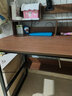 人文成家电脑桌台式简约书桌书柜书架一体组合学习桌家用卧室办公写字桌子 拉丝黑橡木色100CM 单书桌 实拍图