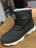 探路者（TOREAD）旗舰 儿童雪地靴男女中大童鞋冬季保暖防滑棉鞋靴子  黑色灰色 38 实拍图
