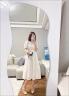可茵（Keyin）连衣裙女2024年夏季新款女装通勤气质收腰显瘦仙女裙中长款裙子女 白色 L 实拍图