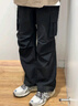714street【轻薄透气】山系户外春夏季徒步登山伞兵裤长裤宽松束脚休闲裤男 黑色 XS 【女码】 实拍图