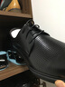 百思图通勤商务皮鞋舒适牛皮男士正装鞋婚鞋25002AM5黑色（打孔款）42 实拍图