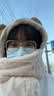 雪茜曼小熊帽子女冬天围巾手套一体帽冬季围巾百搭毛毛可爱保暖 实拍图