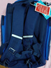 巴布豆儿童书包小学生书包1-6年级背包轻便男孩开学女童英伦风双肩包韩版6-12周岁防水护脊双肩背包 22073蓝色大号4-6年级 实拍图