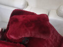 车优友 汽车坐垫冬季毛绒坐垫冬天加厚保暖座垫车用座椅毛坐垫男女通用 【酒红色】三件套 本款适合99%车型-下单备注 实拍图