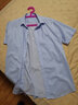 罗蒙短袖衬衫男士竹纤维抗皱商务条纹格子职业装工装休闲衬衣上衣男装 实拍图