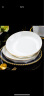康琴（KANGQIN）白钻石欧INS金边家用盘子菜盘方形异形菜盘网红款整套陶瓷餐具 【描金】8英寸钻石盘6个装 实拍图