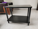 爱美穗沙发中间小茶几小方桌办公室接待室专用小边几小茶台钢化玻璃边桌 黑架黑面黑玻璃 40*70*53 实拍图