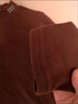 真维斯（JEANSWEST）长袖t恤打底衫女装秋冬季新款双面绒上衣服立领保暖衣纯色内搭女 咖啡 小砂纸星星_K_左领角 XL 实拍图
