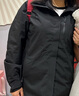 BRELRMON秋冬冲锋衣三合一可拆卸加厚保暖外套男女款防风野外登山服校服 HS9805纯黑-女 L 实拍图