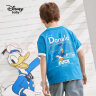 迪士尼（DISNEY）童装儿童男童短袖T恤棉质透气中大童上衣服24夏DB221BE01蓝100 实拍图
