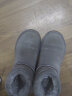天美意靴子女商场同款厚底短靴休闲保暖女雪地靴CNA41DD3 灰色 36 实拍图