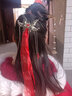 古典复古古风簪子古代步摇流苏古装头饰女汉服发饰 淑女款红色 实拍图