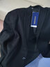 罗蒙（ROMON）西服男士春秋季毛呢西装男商务休闲上衣服外套男装 黑色 2XL 实拍图