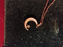 周大福SOINLOVE 18K玫瑰金镶钻石贝壳吊坠 配银链 40cm 实拍图