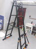 巴芬家用梯伸缩梯家用人字梯可伸缩折叠梯多功能铝合金直梯工程梯梯子 六脚防滑-多功能2.1m 实拍图