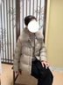 鸭鸭（YAYA）中年妈妈装羽绒服女短款狐狸毛领冬装中老年人女装加厚防寒外套 卡其灰色 2XL 实拍图