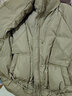 BASIC HOUSE/百家好短款立领轻薄白鸭绒羽绒服女2024冬季新款抽绳设计面包服 卡其 S 实拍图