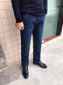 啄木鸟秋冬季新款加绒厚款男士牛仔商务休闲中年宽松直筒棉弹力长裤子 20520/A07B蓝色 32 (腰围2尺5) 实拍图