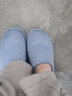 网易严选后包两穿女士棉拖鞋 保暖包跟设计毛绒内里EVA鞋底防滑可居家外穿 浅蓝（半拖） 女S 晒单实拍图